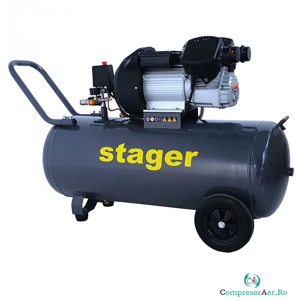 Stager HM3100V compresor aer, 100L, 8bar, 356L/min, monofazat, angrenare directa