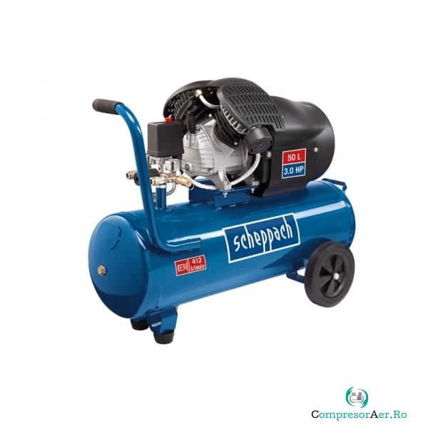 Compresor cu doi cilindri HC52DC Scheppach 5906101901, 2200 W, 50L, 8 bari la 1,701.09 lei ron