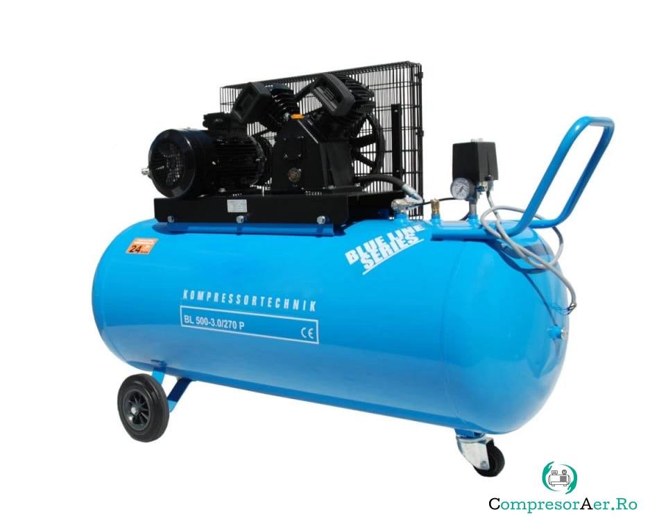 Compresor de aer cu piston - Blue Line 5,5kW, 800 L/min, 10 bari - Rezervor 270 Litri - WLT-BLU-800-5.5/270 la 6,911.24 lei ron