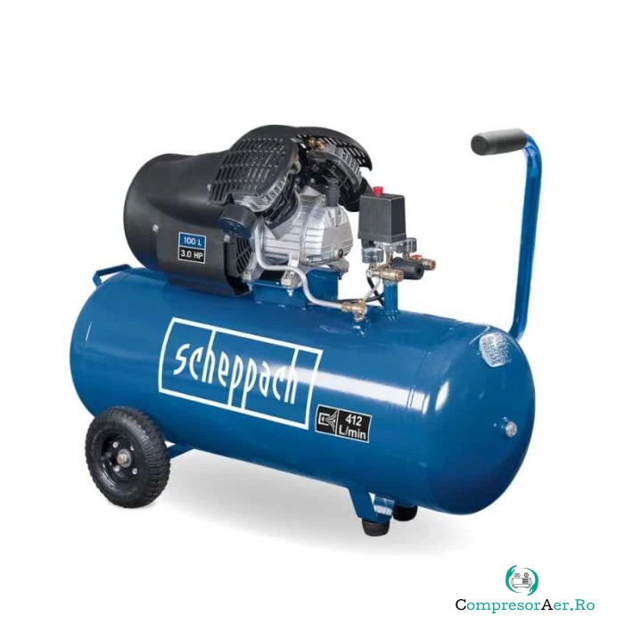 Compresor cu doi cilindri HC120DC Scheppach 59061209969, 2200 W, 100L, 10 bari la 1,848.16 lei ron