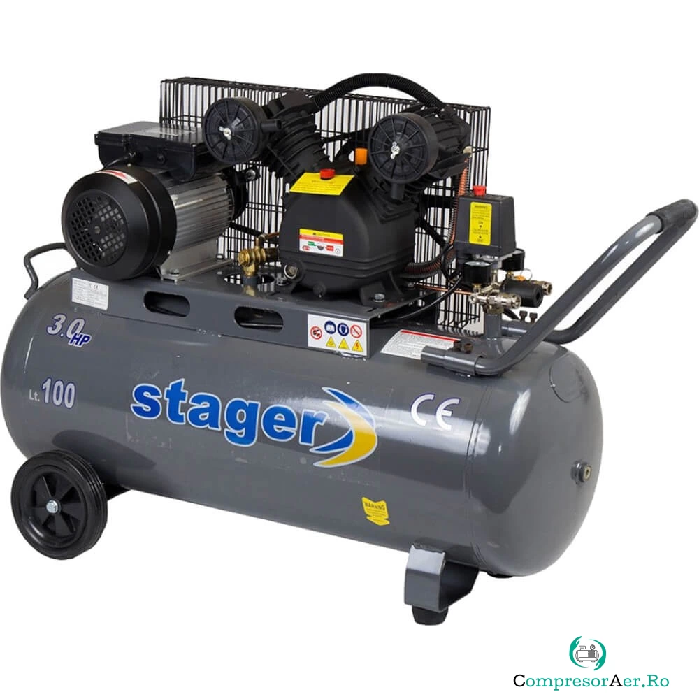 Compresor Stager HM-V-0.25/100, 2200W, 8 Bar, 100L