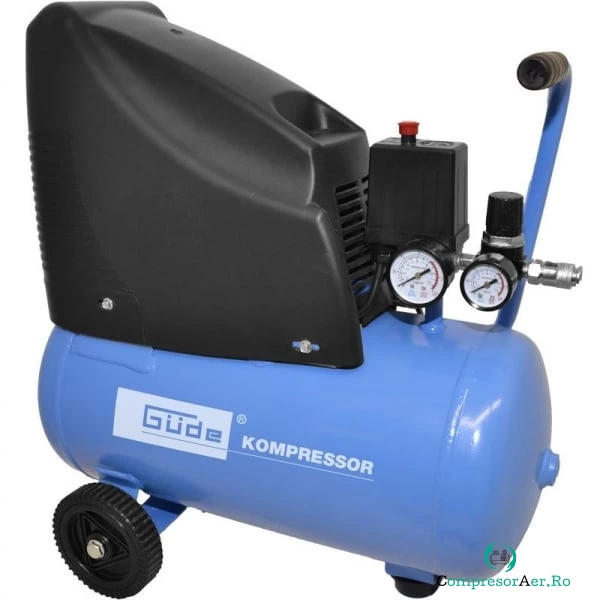 Compresor fara ulei Gude 50111, 1100 W, 24 L, 8 bari