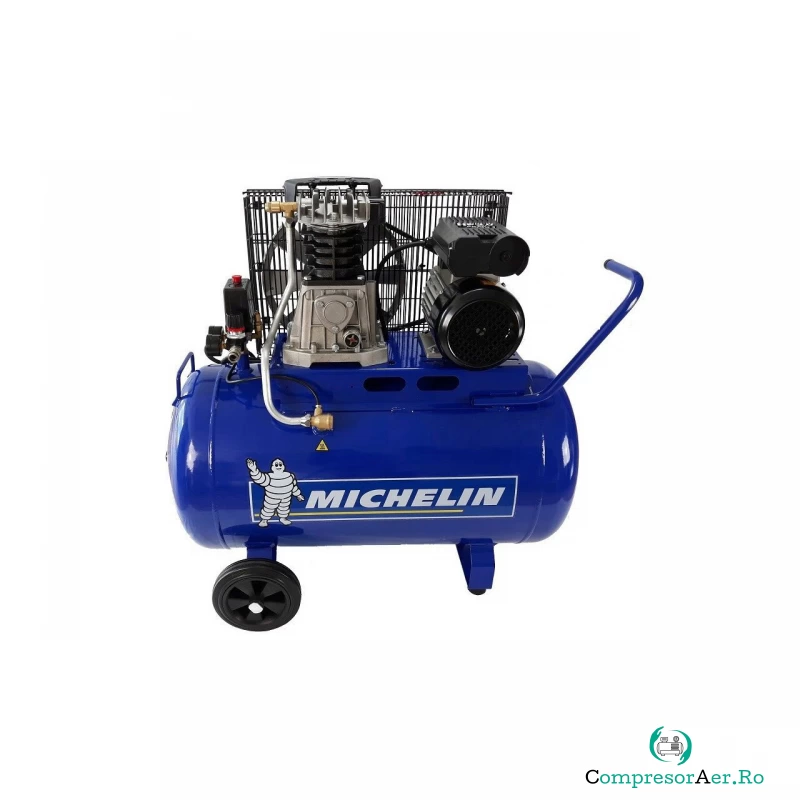 Compresor de aer cu piston monofazat, MICHELIN, tip MB100, 230V, rezervor 100l, debit 250l/min, 10 bar, ungere cu ulei