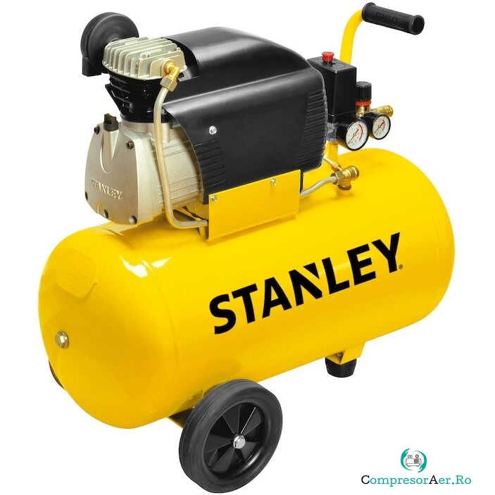 Stanley Compresor aer profesional Stanley D211, 2 CP, 50 l capacitate rezervor, 8 bar presiune lucru, 222 l/min debit aer