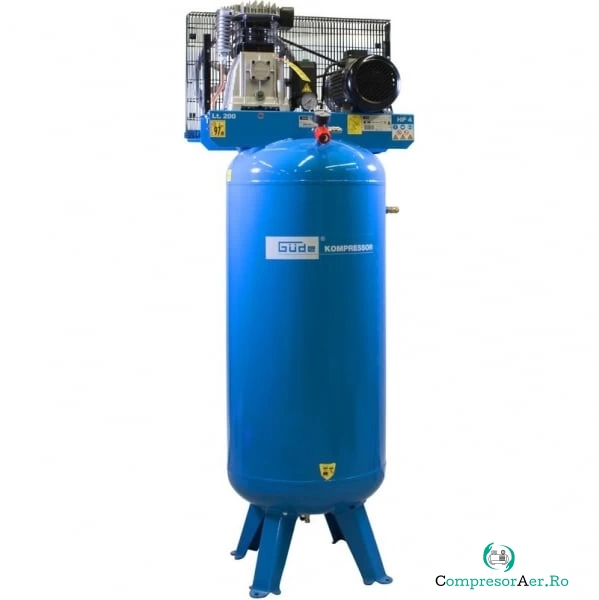 Compresor stationar cu piston dublu Gude 01747, 3000 W, 200 L, 10 bari la 6,286.44 lei ron
