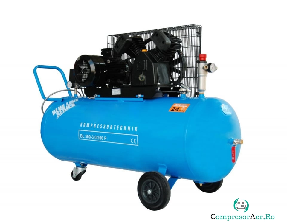 Compresor de aer cu piston - Blue Line 3kW, 500 L/min, 9 bari - Rezervor 200 Litri - WLT-BLU-500-3.0/200 la 5,083.02 lei ron