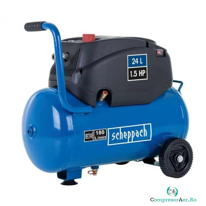 Compresor fara ulei HC24x Scheppach 5906138904, 1200 W, 24 l, 8 bari