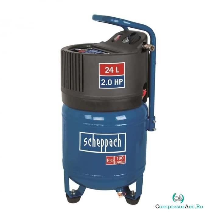 Compresor fara ulei HC24V Scheppach 5906117901, 1500 W, 24 l, 10 bari la 1,687.61 lei ron